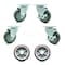 Service Caster Regency 600UBCKIT6 U-Boat Cart Caster and Wheel Replacement Set - REG-20S414-PPUB-TP2-2-TLB-2PPUD820-2 - alternate 1